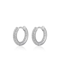 The Reversible Mini Amalfi Hoops- Silver View 1