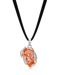 Rosa Pendant Necklace- Silver