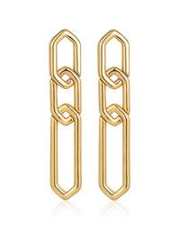 The Slash Chain Studs- Gold View 1
