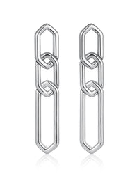 The Slash Chain Studs- Silver View 1