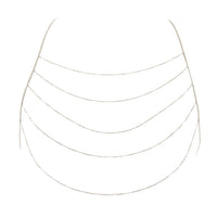 Chain Bib Bodychain- Silver View 1