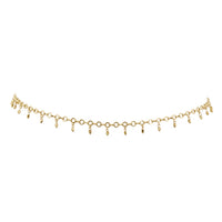 Faceted Bead Belly Chain- Gold View 1