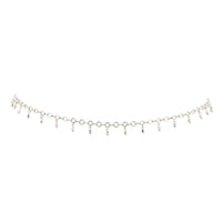 Faceted Bead Belly Chain- Silver View 1