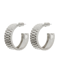 Timepiece Hoops- Silver View 1