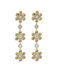 Flora Drop Earrings- Gold View 1