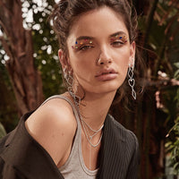 Double Ball Chain Necklace- Silver View 4
