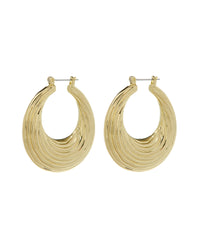 Wave Hoops- Gold View 2