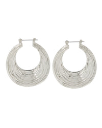 Wave Hoops- Silver