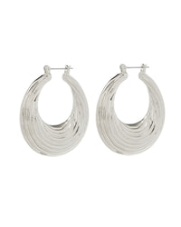 Wave Hoops- Silver view 2