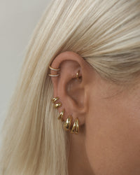 Mini Margaux Huggies (9mm)- Gold View 6