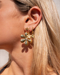 Daisy Statement Earring- Gold view 2