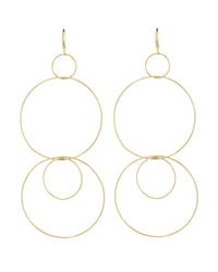 Whisper Wire Hoops- Gold View 1