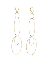 Whisper Wire Hoops- Gold view 2