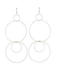 Whisper Wire Hoops- Silver View 1