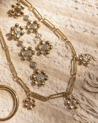 Flora Link Necklace- Gold View 4