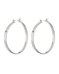 XL Celine Hoops- Silver View 1