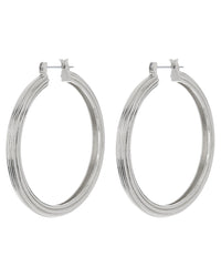 XL Cher Hoops- Silver View 1