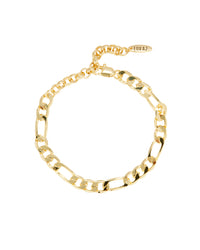 XL Figaro Chain Anklet- Gold