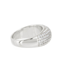 XL Pave Tube Ring- Silver View 2