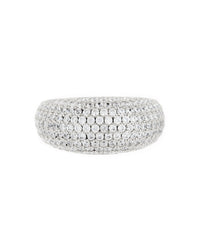 XL Pave Tube Ring- Silver View 1