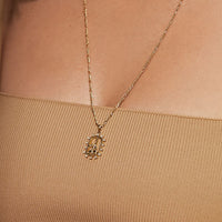 Cherry Dog Tag Necklace- Silver View 3