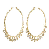 Maraca Shaker Statement Hoops- Gold View 1