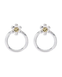 Flora Statement Hoops- Silver View 1