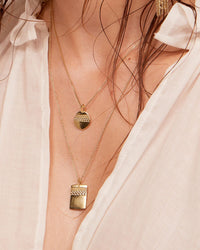 Marrakech Double Charm Necklace- Rose Gold view 2