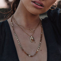 Diamond Disc Wrap Necklace- Gold View 2
