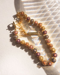 Daisy Studs Anklet- Gold View 2