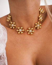 Daisy Statement Necklace- Gold View 3