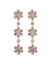 Flora Drop Earrings- Rose Gold View 1