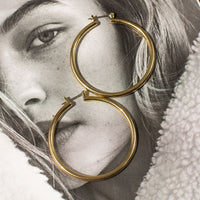 The Milan Hoops- Rose Gold View 4