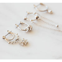 Heli Hoop Huggies Set - Silver View 3