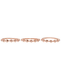 Diamond Kite Ring Stack- Rose Gold View 2