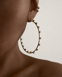 Stardust Statement Hoops- Silver View 2