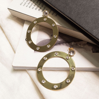 Adona Statement Hoops- Gold View 3