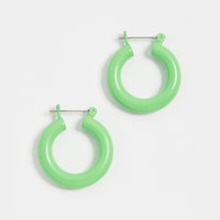 Rainbow Baby Amalfi Hoops- Neon Green View 5