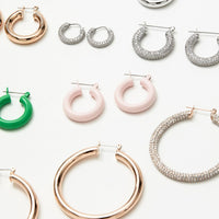 Rainbow Baby Amalfi Hoops- Baby Pink View 4