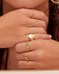 Diamond Kite Ring Stack- Rose Gold View 4
