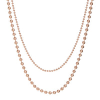Double Ball Chain Necklace- Rose Gold View 1