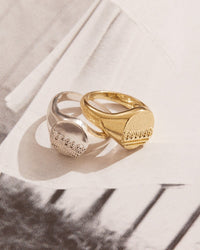 Marrakech Pinky Signet Ring- Silver view 2