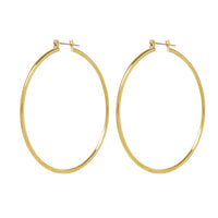 Skinny Amalfi Hoops- Gold View 1