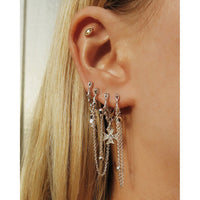 Heli Hoop Huggies Set - Silver View 4