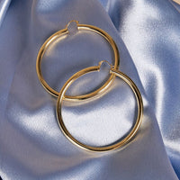 XL Amalfi Hoops- Gold View 3