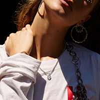 Nouveau Cross Pendant Necklace- Silver View 2