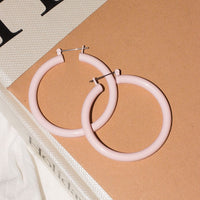 Rainbow Amalfi Hoops- Baby Pink View 5