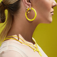 Rainbow Amalfi Hoops- Yellow View 3
