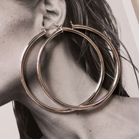 XL Amalfi Hoops- Silver View 3