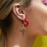 Rainbow Baby Amalfi Hoops- Red View 2